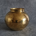 Textura Brass Sphere Vase, Brass Vase, Round Vase, Home Decor