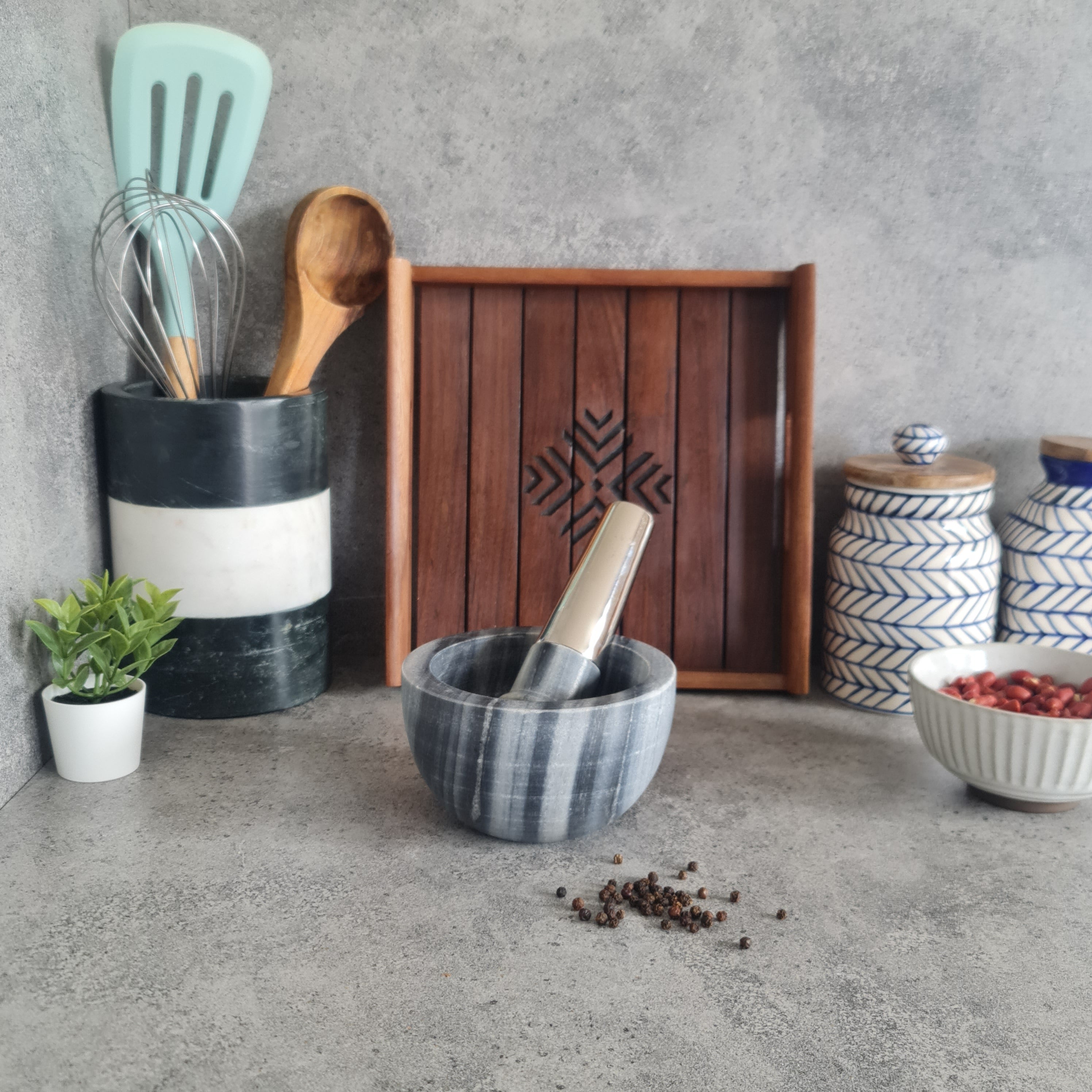 Marble Mortar & Pestle