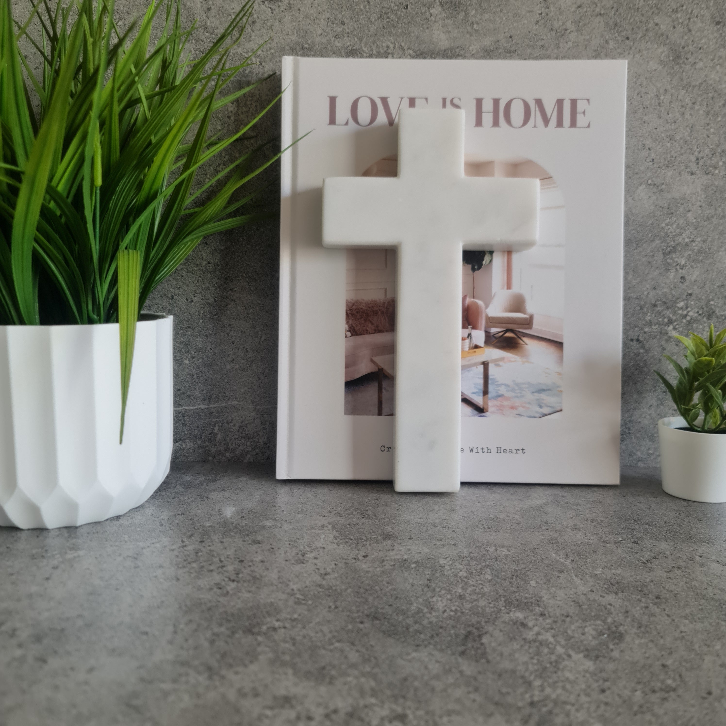 Marble Cross Decor, Home Decor Piece, Marble Cross Home Decor, Figurine