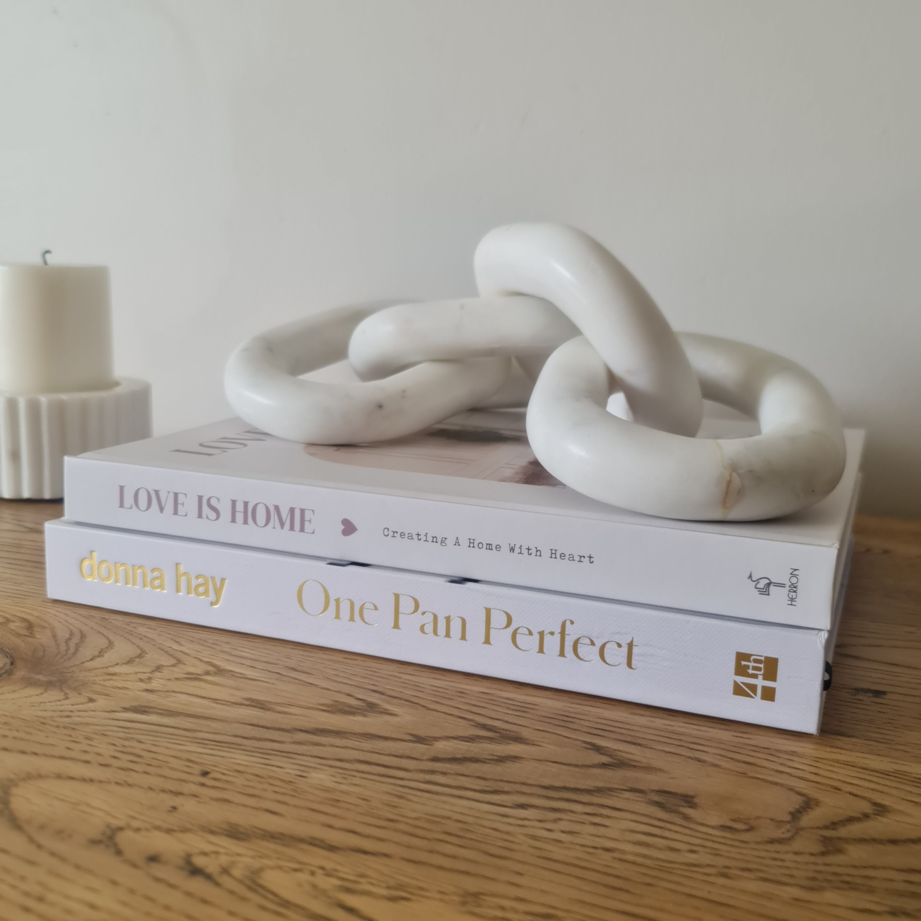 Marble Chain Decor, Home Decor Piece, Marble Chain Home Decor, Figurine