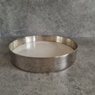 White Marble Tray, White Marble Decorative tray, White Marble Tray with Plain Nickel Ring