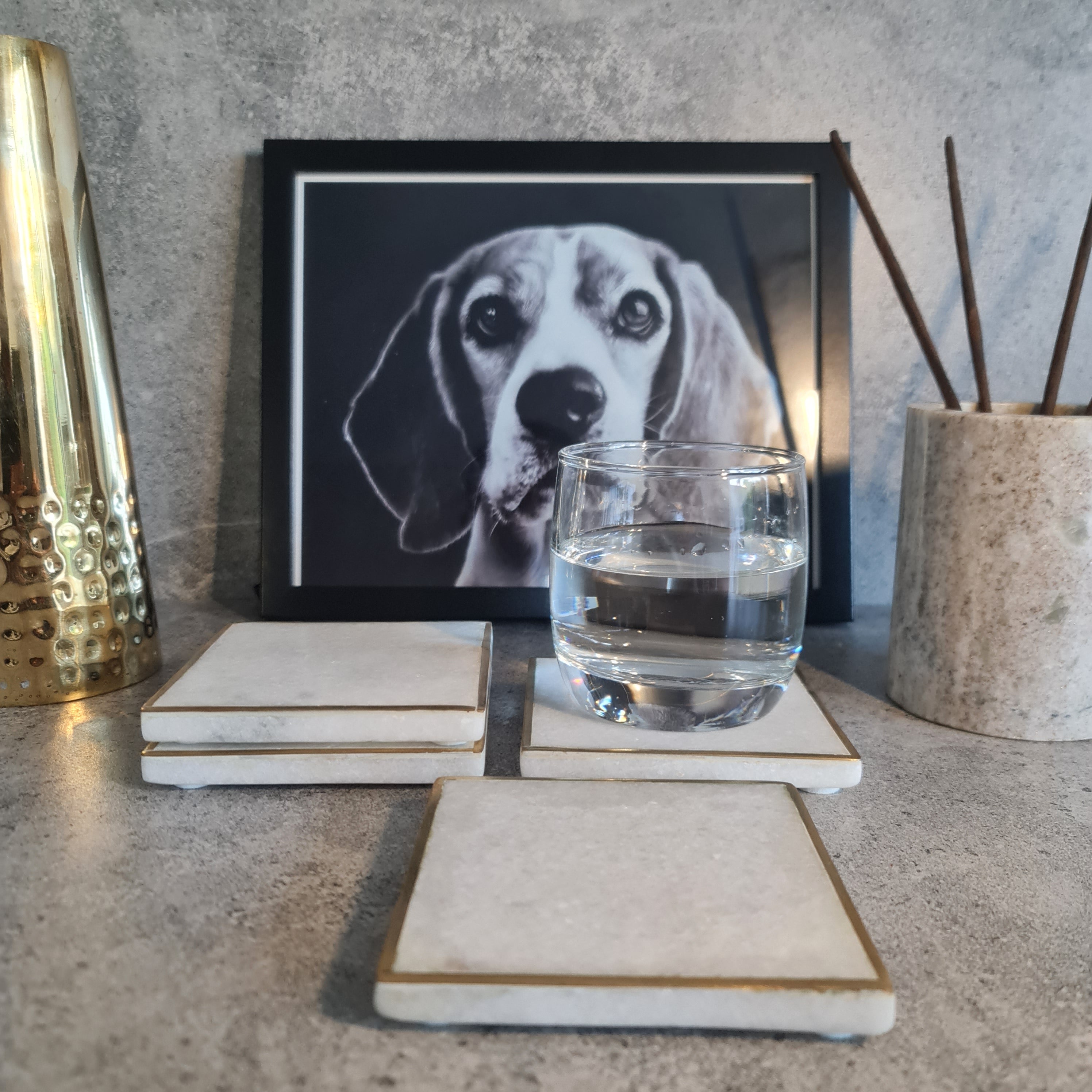 Marble drink Coaster, Coaster, Coaster Sets, Marble Coaster Barware Collection, Gift