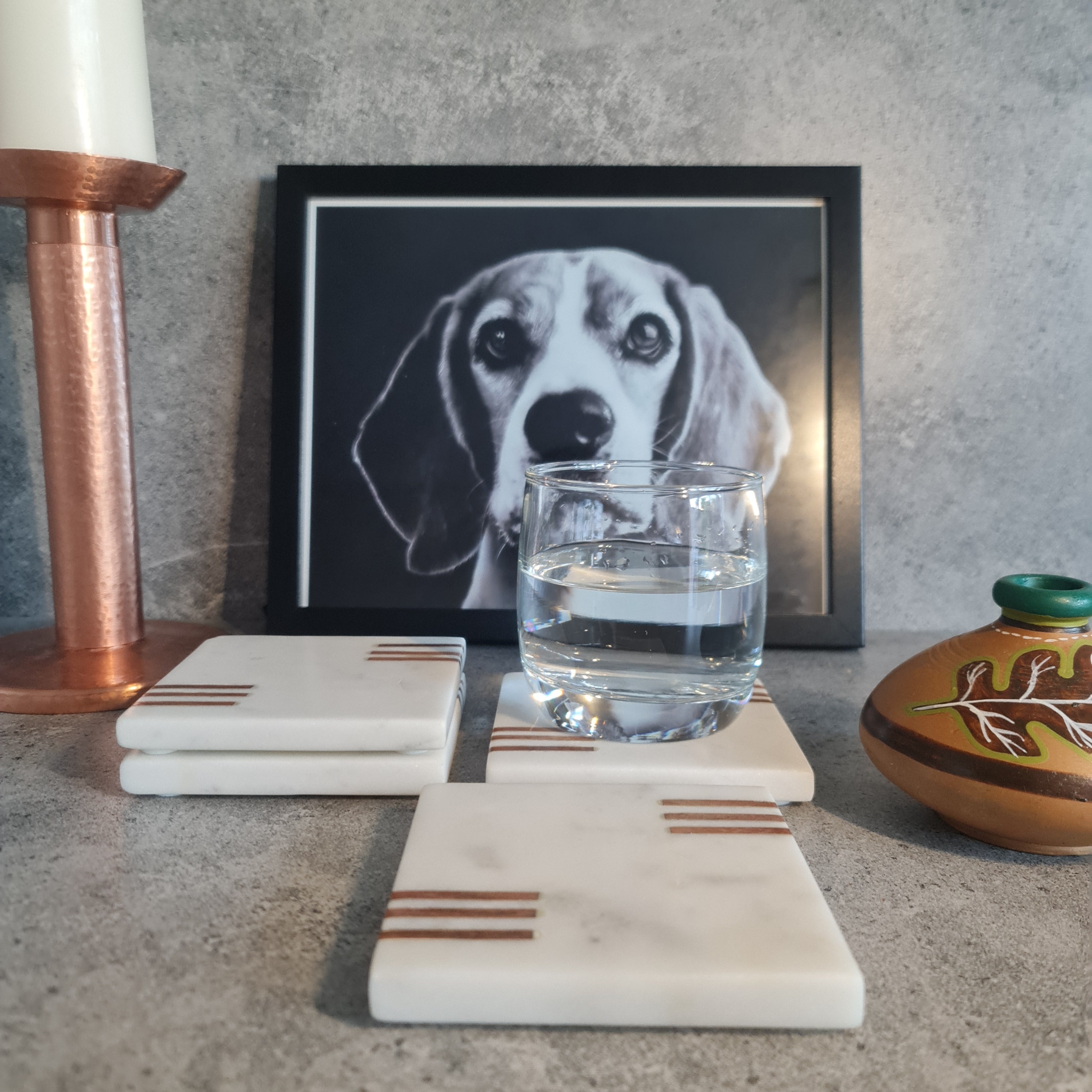 Marble drink Coaster, Coaster, Coaster Sets, Marble Coaster Barware Collection, Gift